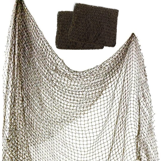 deco black fishing net black ZUEXT Decorative 80x40 Inch, 2 Pack Large Picture Fish Net, Wall Photo Hanging Fishnet for Nautical Mermaid Pirate Ocean Themed Hawaii Beach Under The Sea Party Decorations Or for your mermaid theme room 21" Metallic Poly Deco Mesh: